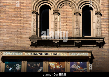 Carnegie Hall, Manhattan, New York, New York, Stati Uniti d'America. Carnegie Hall. 881 Seventh Avenue Tel 212-247-7800. Foto Stock