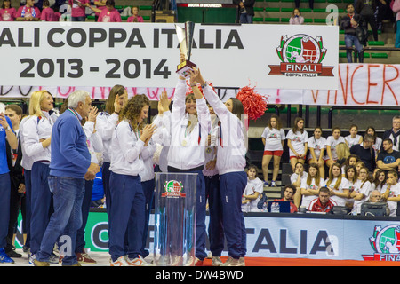 Cerimonia premiazione Coppa Italia Femminile di Pallavolo Foto Stock