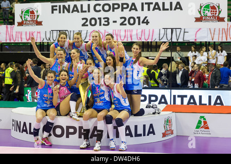 Cerimonia premiazione Coppa Italia Femminile di Pallavolo Foto Stock