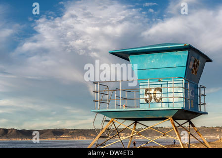 Coronado Central Beach. Torre bagnino sulla spiaggia. Coronado, California, Stati Uniti. Foto Stock