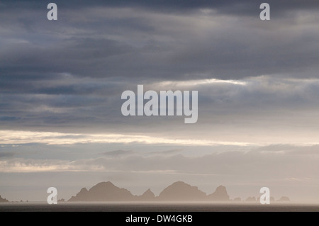 Avvicinando Capo Horn su Hornos Isola, Tierra del Fuego, Cile, Sud America Foto Stock