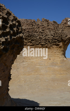 Naturale di formazioni di roccia a Yehliu's geoparco in Taiwan. Foto Stock