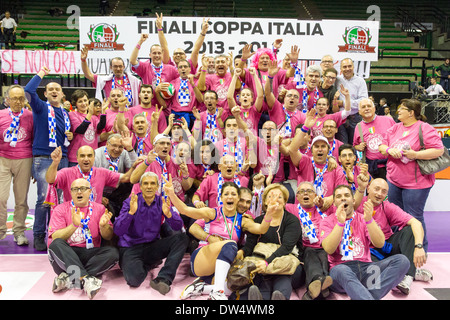 Cerimonia premiazione Coppa Italia Femminile di Pallavolo Foto Stock