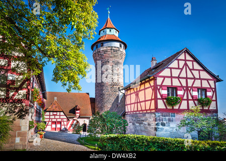 Il Castello di Norimberga a Norimberga, Germania. Foto Stock