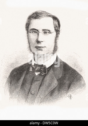 Ritratto di Emile Ollivier - incisione del XIX secolo Foto Stock