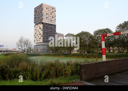 'La Liberté' edificio di Groningen nei Paesi Bassi, dal rinomato architetto francese Dominique Perrault (dal 2015 Apollo Hotel) Foto Stock