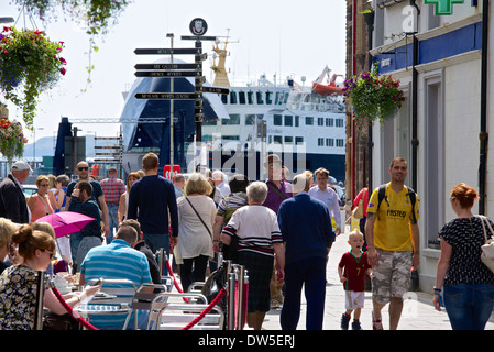 Stornoway centro città. Foto Stock