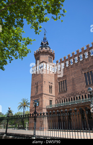 In Spagna, in Catalogna, Barcellona, Castell dels Tres Dragons costruito per l' Esposizione Universale del 1888 ora Museo di Scienze Naturali. Foto Stock