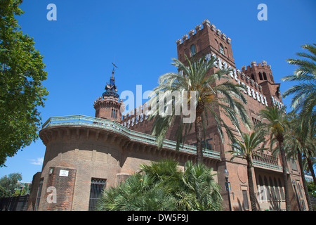 In Spagna, in Catalogna, Barcellona, Castell dels Tres Dragons costruito per l' Esposizione Universale del 1888 ora Museo di Scienze Naturali. Foto Stock