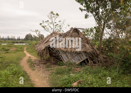 Baracca fatiscente in campagna nei pressi di Hoi An Foto Stock