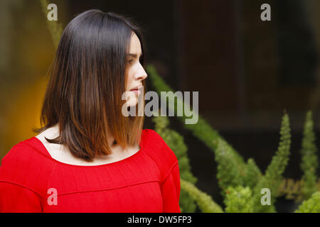 Roma, Italia. Il 27 febbraio, 2014. L'attrice Kasia Smutniak, assiste ''allacciare le cinture di sicurezza " (Allacciate le cinture) photocall a Roma - Visconti Palace Credito: Andrea Ciucci/NurPhoto/ZUMAPRESS.com/Alamy Live News Foto Stock