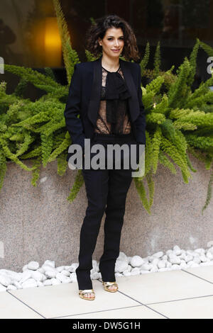 Roma, Italia. Il 27 febbraio, 2014. L'attrice Giulia Michelini, assiste ''allacciare le cinture di sicurezza " (Allacciate le cinture) photocall a Roma - Visconti Palace Credito: Andrea Ciucci/NurPhoto/ZUMAPRESS.com/Alamy Live News Foto Stock