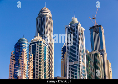 Grattacieli di Dubai Marina. Emirati arabi uniti Foto Stock