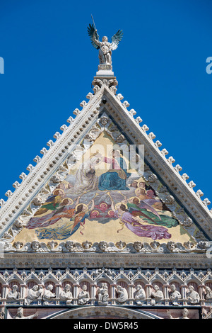 L'Europa, Italia, Toscana, Siena, cattedrale, mosaico, una Incoronazione della Vergine Foto Stock