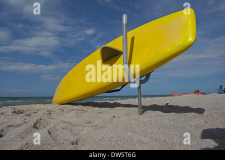 I bagnini surfboard presso la spiaggia di sabbia del Kattegat Roervig Zelanda Danimarca Foto Stock