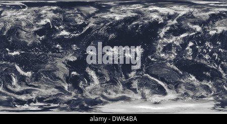 Questa spettacolare "blue marble" immagine è il più dettagliato di true-color image di tutta la terra per data. Mostra la copertura nuvolosa. La NASA Foto Stock