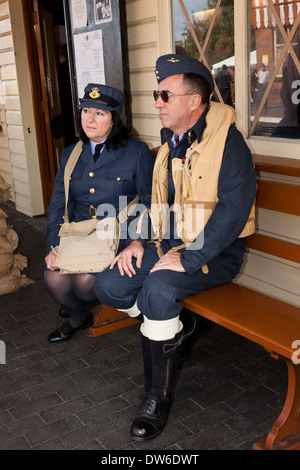 1940's weekend in costume Foto Stock