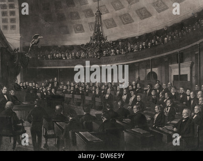 Negli Stati Uniti la camera del Senato, circa 1849 Foto Stock