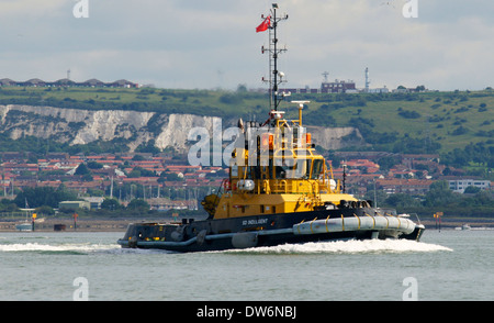 SD rimorchiatore indulgente in corso Portsmouth Foto Stock