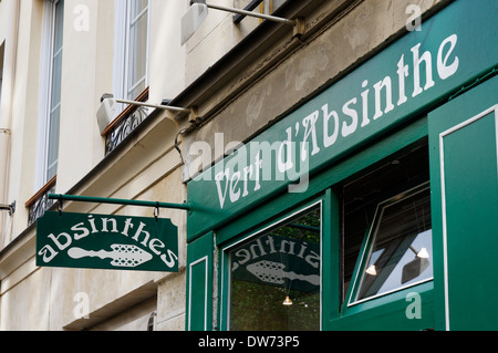 Un negozio di assenzio a Parigi Foto Stock