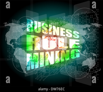 Regola di business interfaccia di data mining tecnologia hi Foto Stock