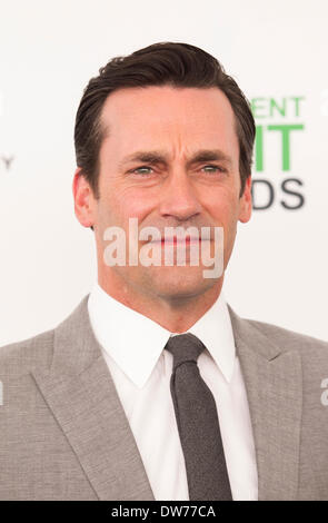 JON HAMM 2014 LO SPIRITO INDIPENDENTE AWARDS SANTA MONICA STATI UNITI D'AMERICA 01 Marzo 2014 Foto Stock