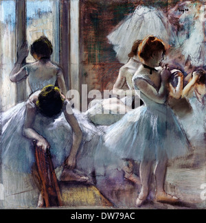 Edgar Degas, ballerini 1884-1885 pastello. Musee d'Orsay, Parigi, Francia. Foto Stock