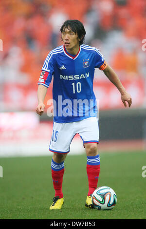 Nissan Stadium, Kanagawa, Giappone. 2 Mar 2014. Shunsuke Nakamura (F Marinos), 2 marzo 2014 - Calcio /Soccer : 2014 J.League Division 1 tra Yokohama f Marinos 2-0 Omiya Ardija al Nissan Stadium, Kanagawa, Giappone. © YUTAKA AFLO/sport/Alamy Live News Foto Stock