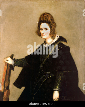 Diego Rodriguez de Silva y Velazquez, Ritratto di una donna. Circa 1630. Olio su tela. Gemaldegalerie di Berlino, Germania. Foto Stock