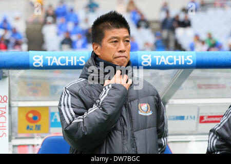 Nissan Stadium, Kanagawa, Giappone. 2 Mar 2014. Yasuhiro Higuchi (F Marinos), 2 marzo 2014 - Calcio /Soccer : 2014 J.League Division 1 tra Yokohama f Marinos 2-0 Omiya Ardija al Nissan Stadium, Kanagawa, Giappone. © YUTAKA AFLO/sport/Alamy Live News Foto Stock