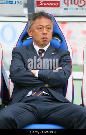 Nissan Stadium, Kanagawa, Giappone. 2 Mar 2014. Kiyoshi Okuma (Ardija), 2 marzo 2014 - Calcio /Soccer : 2014 J.League Division 1 tra Yokohama f Marinos 2-0 Omiya Ardija al Nissan Stadium, Kanagawa, Giappone. © YUTAKA AFLO/sport/Alamy Live News Foto Stock