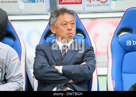 Nissan Stadium, Kanagawa, Giappone. 2 Mar 2014. Kiyoshi Okuma (Ardija), 2 marzo 2014 - Calcio /Soccer : 2014 J.League Division 1 tra Yokohama f Marinos 2-0 Omiya Ardija al Nissan Stadium, Kanagawa, Giappone. © YUTAKA AFLO/sport/Alamy Live News Foto Stock