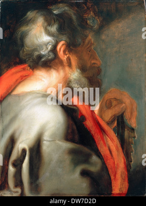 Anthony van Dyck, l Apostolo Simon. Circa 1618. Olio su tela. Il J. Paul Getty Museum. Foto Stock