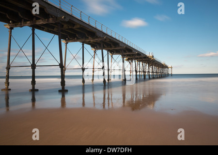 Saltburn via mare, North Yorkshire pier Foto Stock