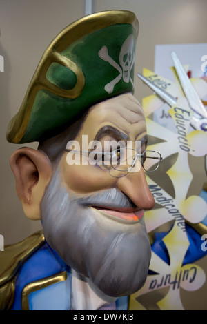 Ninot de fallas,caricatura del Presidente del Gobierno, Mariano Rajoy Foto Stock