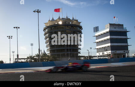 Sakhir, Bahrain. 2 Mar 2014. Quarto giorno di test ufficiali a Bahrain FORMULA ONE Grand Prix su Marzo 02, 2014 Credit: Ahmed Alfardan/NurPhoto/ZUMAPRESS.com/Alamy Live News Foto Stock