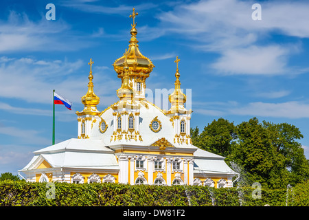 Chiesa di Peterhof di San Pietroburgo Foto Stock