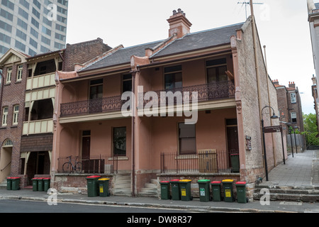 Case storiche, Long's Lane aka Long's Lane Precinct, Longs Lane Precinct, Gloucester Street, Sydney, Australia Foto Stock