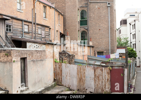 Storico, Susannah Place Museum, 58-64 Gloucester Street, Sydney Australia Foto Stock