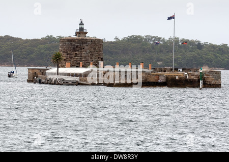 Fort Denison, isola di Pinchgut, ex sito penale e struttura difensiva, Sydney Habour, Australia Foto Stock