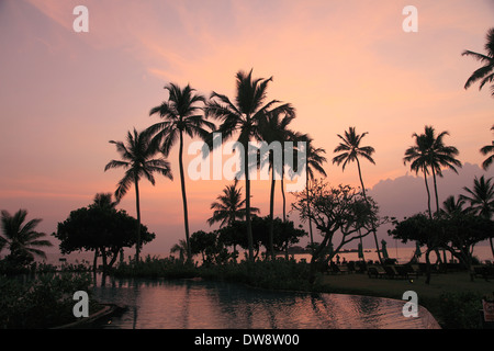 Sri Lanka, Hikkaduwa, Spiaggia, Tramonto, Foto Stock