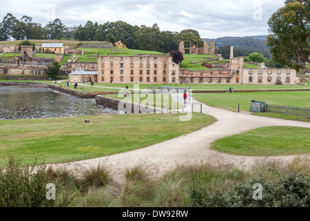 Il penitenziario, vecchio mulino di farina, Port Arthur, Tasmania, Australia Foto Stock