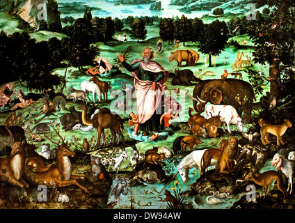 La Création du Monde - La creazione del mondo Melchior Bocksberger 1530-1587 Francia - Francese Foto Stock
