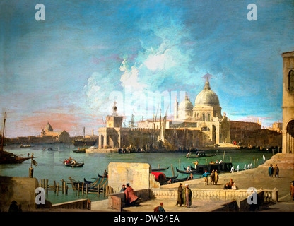 Venezia vista Chiesa della Salute dal ingresso al Grand Canal 1727 Giovanni Antonio Canal Canaletto - Italiano 1697-1768 Foto Stock