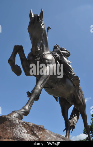 Una statua equestre in Chicago, Illinois, Stati Uniti d'America; Foto Stock