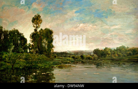 Charles-François Daubigny (1817-1878) Paysage 1875 Francia - Francese Foto Stock