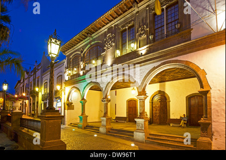 Il municipio sulla Plaza de Spagna square, Santa Cruz de La Palma La Palma Isole Canarie Spagna Foto Stock