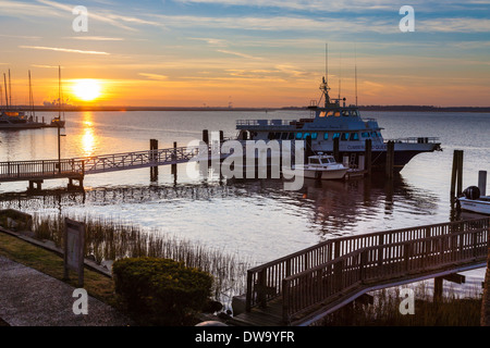 Cumberland Queen II traghetto porta i turisti da San Marys, la Georgia a Cumberland Island National Seashore Foto Stock