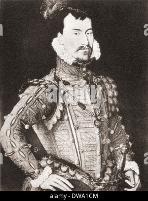 Robert Dudley, 1° Conte di Leicester, c.1532/1533-1588, invecchiata venti otto. Nobile inglese, preferito e amico di Elisabetta I Foto Stock