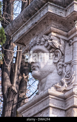 Close up di una statua in Roma, Italia. Foto Stock